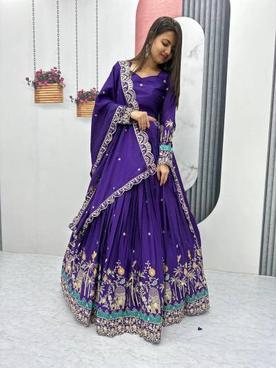DN 217 BY TAPI CREATION DESIGNER CHINON LEHENGA CHOLI WHOLESALER IN INDIA
